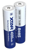 XTAR Button-Top 18650 4000mAh (Set of 2)