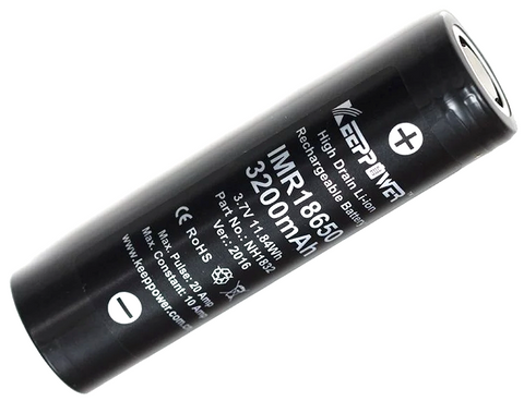 KeepPower Flat-Top 18650 3200mAh (Set of 2)