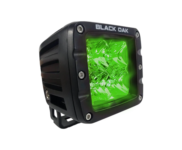 Black Oak 2" Green LED Driving Light Pod Kit